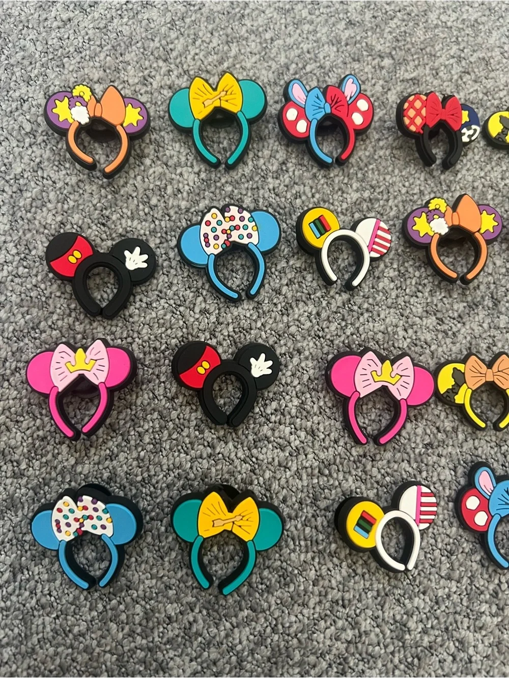 Disney Bright Mixed Color Mouse Ear croc charms